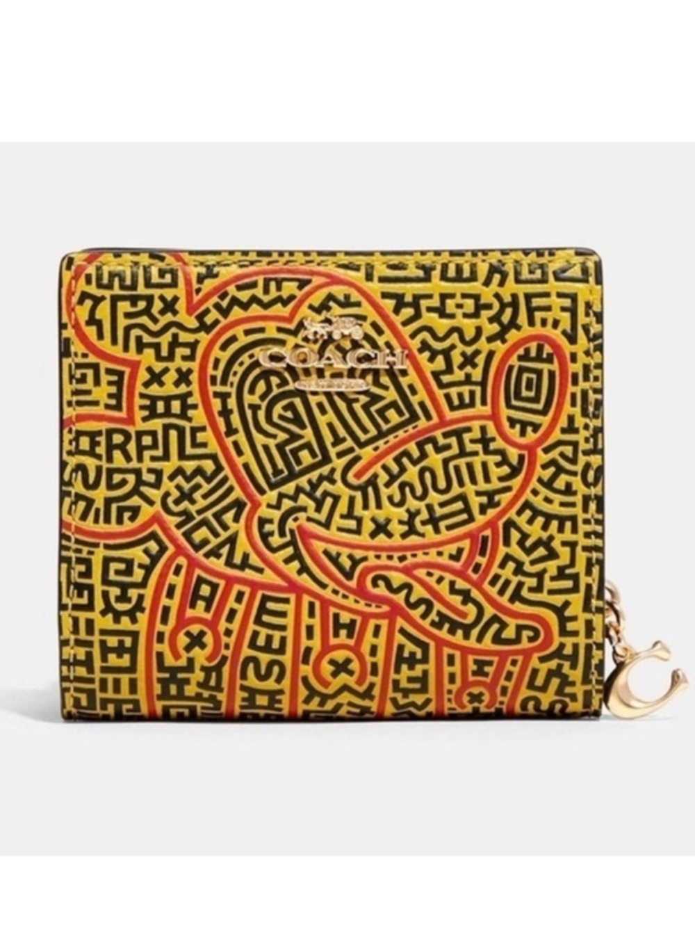 Coach Disney Mickey Mouse X Keith Haring Snap Wallet
